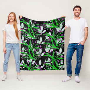 Stamm und Blüten Fleecedecke