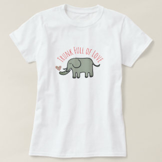 Stamm voller Liebe Süßer Elefant Doodle T-Shirt