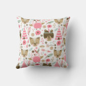 Stamm Woodland Animals Baby Birth Stats Pillow Kissen (Rückseite)