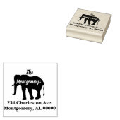 Stammadresse der Bohemischen Elephant-Silhouette Gummistempel (Stempel)