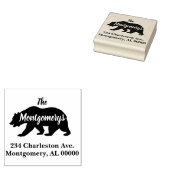 Stammadresse der Rustikal Woodlands Bear Silhouett Gummistempel (Stempel)