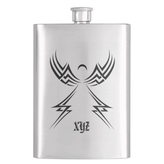 Stammangel-Monogramm-Flasche Flachmann (Vorderseite)