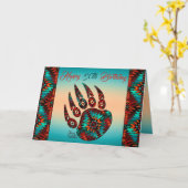 Stammbär Paw Geburtstagskarte Karte (Gelbe Blume)