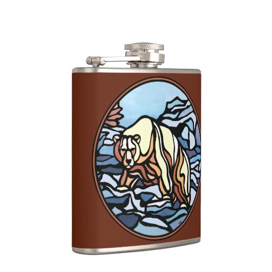 Stammbärenflasche mit individueller Bärentrinkflas Flachmann (Rechts)