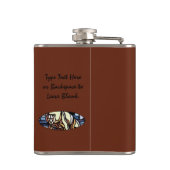 Stammbärenflasche mit individueller Bärentrinkflas Flachmann (Rückseite)