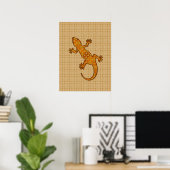 Stammbatik Gekko - Rost, Bernstein und Bräune Poster (Heimbüro)