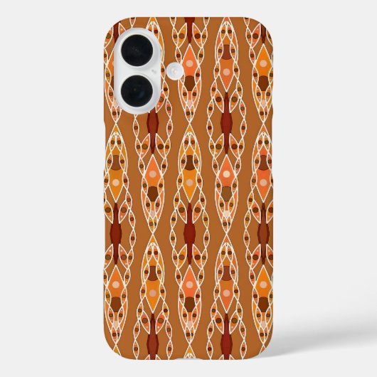 Stammbatik - Rost, Terracotta und Beige Case-Mate iPhone Hülle (Rückseite)