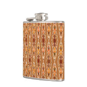 Stammbatik - Rost, Terracotta und Beige Flachmann (Links)