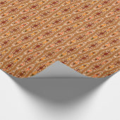 Stammbatik - Rost, Terracotta und Beige Geschenkpapier (Ecke)