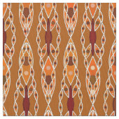 Stammbatik - Rost, Terracotta und Beige Stoff (Nahaufnahme)