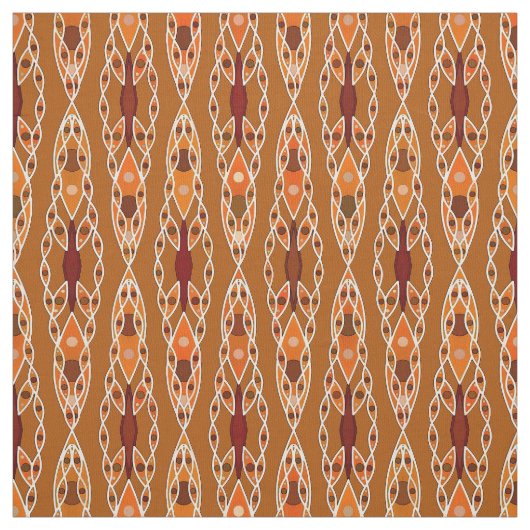 Stammbatik - Rost, Terracotta und Beige Stoff (Muster)