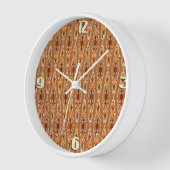 Stammbatik - Rost, Terracotta und Beige Uhr (Winkel)