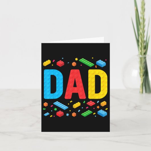 Stammbauer Gebäude Bricks Blocks Family Fathe Karte (Vorderseite)