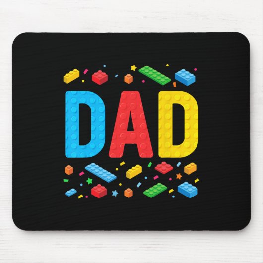 Stammbauer Gebäude Bricks Blocks Family Fathe Mousepad (Vorne)
