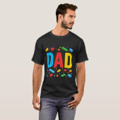 Stammbauer Gebäude Bricks Blocks Family Fathe T-Shirt (Vorne ganz)