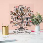 Stammbaum 12 Individuelle Name und Datum der FotoC Acrylschild (Hochzeit)