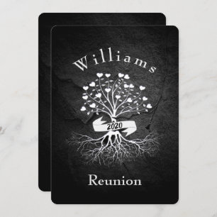 Stammbaum auf der Wiedersehen Einladung