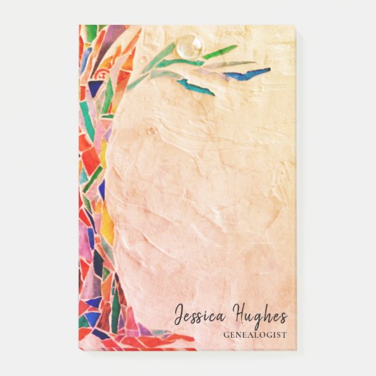 Stammbaum Beige Post-it Klebezettel (Vorderseite)