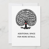 Stammbaum. Familien-Wiedervereinigung Einladung (Rückseite)