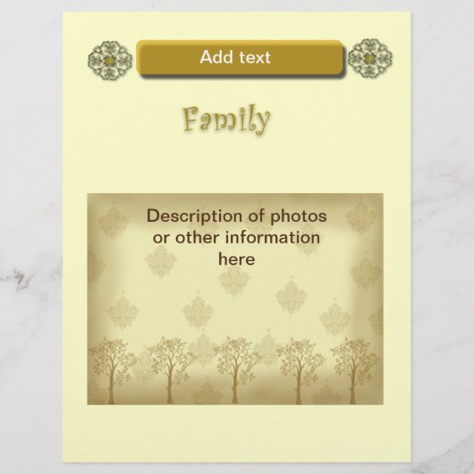 Stammbaum-Flyer oder Scrapbook-Vorlage Flyer (Hinten)