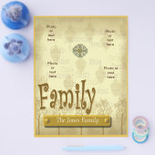 Stammbaum-Flyer oder Scrapbook-Vorlage Flyer (Einzeln)