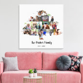 Stammbaum-Foto Collage Leinwanddruck (Insitu (Wohnzimmer))