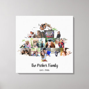 Stammbaum-Foto Collage Leinwanddruck