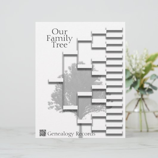 Stammbaum Genealogie Pedigree QR Code (Stehend Vorderseite)