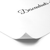 Stammbaum mit 14 Descendants Foto und Text Poster (Ecke)