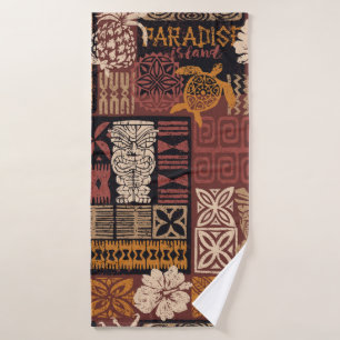 Stammbaum-Patchwork-Abstr. Badehandtuch
