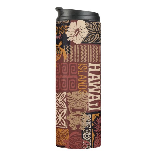 Stammbaum-Patchwork-Abstr. Thermosbecher (Nach rechts gedreht)