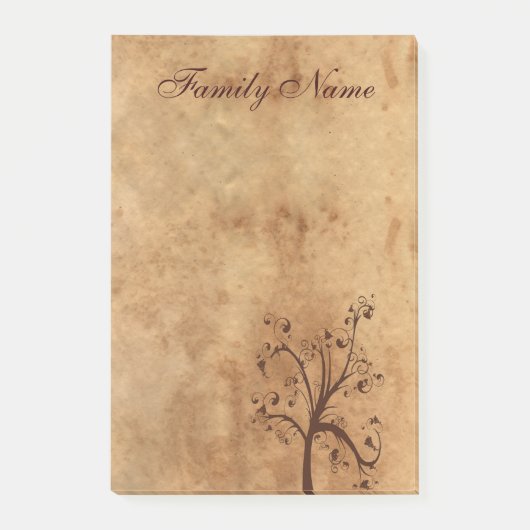 Stammbaum Post-it Klebezettel (Vorderseite)