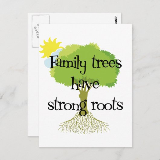 Stammbaum Postkarte (Vorne/Hinten)