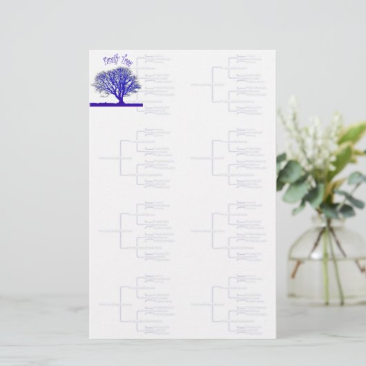 Stammbaum-Sammlung Briefpapier (Stehend Vorderseite)