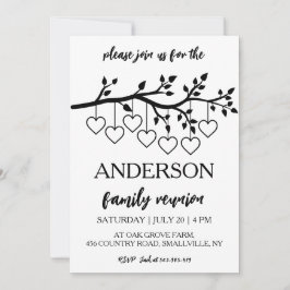 Stammbaum vereint Wiedersehen Einladung