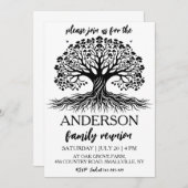 Stammbaum vereint Wiedersehen Einladung (Vorne/Hinten)