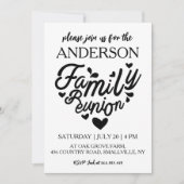 Stammbaum vereint Wiedersehen Einladung (Vorderseite)