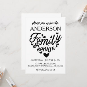 Stammbaum vereint Wiedersehen Einladung