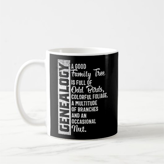Stammbaumgenealogie für Genealoge Kaffeetasse (Links)