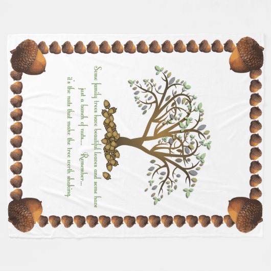 Stammbaumnuts Fleecedecke (Vorderseite (Horizontal))