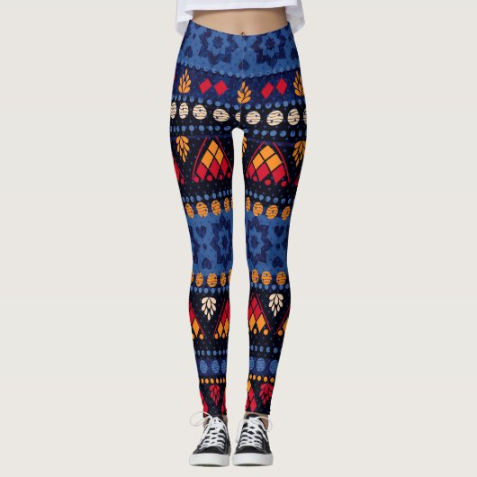 Stammbauweise: Multifunktionales nahtloses Muster. Leggings (Vorderseite)