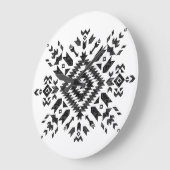 Stammbauweise: Schwarz-weiß handGezeichnet Große Wanduhr (Winkel)