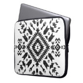 Stammbauweise: Schwarz-weiß handGezeichnet Laptopschutzhülle (Vorderseite Links)