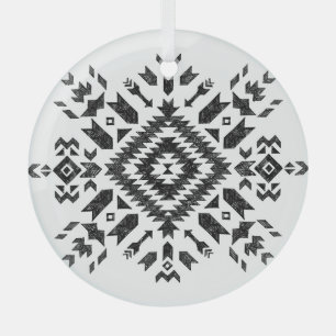 Stammbauweise: Schwarz-weiß handGezeichnet Ornament Aus Glas