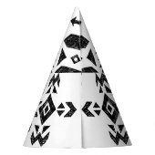 Stammbauweise: Schwarz-weiß handGezeichnet Partyhütchen (Rückseite)