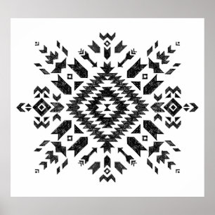 Stammbauweise: Schwarz-weiß handGezeichnet Poster