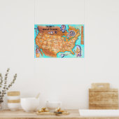 Stämme des indischen Nation Poster (Küche)