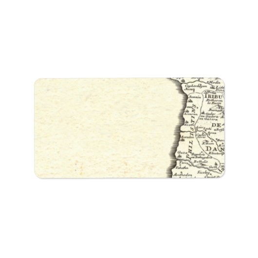 Stämme von Israel Antike Karte Elegant Adressaufkleber (Vorne)