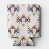 Stammebulle Schädel: Boho Nahtlos Dosenkühler (Rückseite)