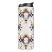 Stammebulle Schädel: Boho Nahtlos Thermosbecher (Nach links gedreht)